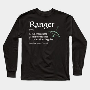 D&D Ranger Class Definition Long Sleeve T-Shirt